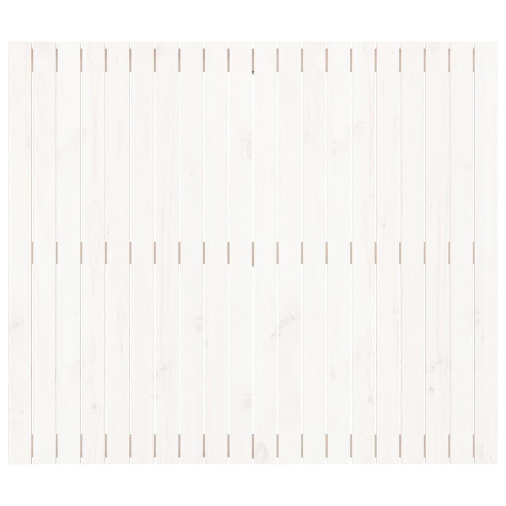Wall Headboard White 127.5x3x110 cm Solid Wood Pine