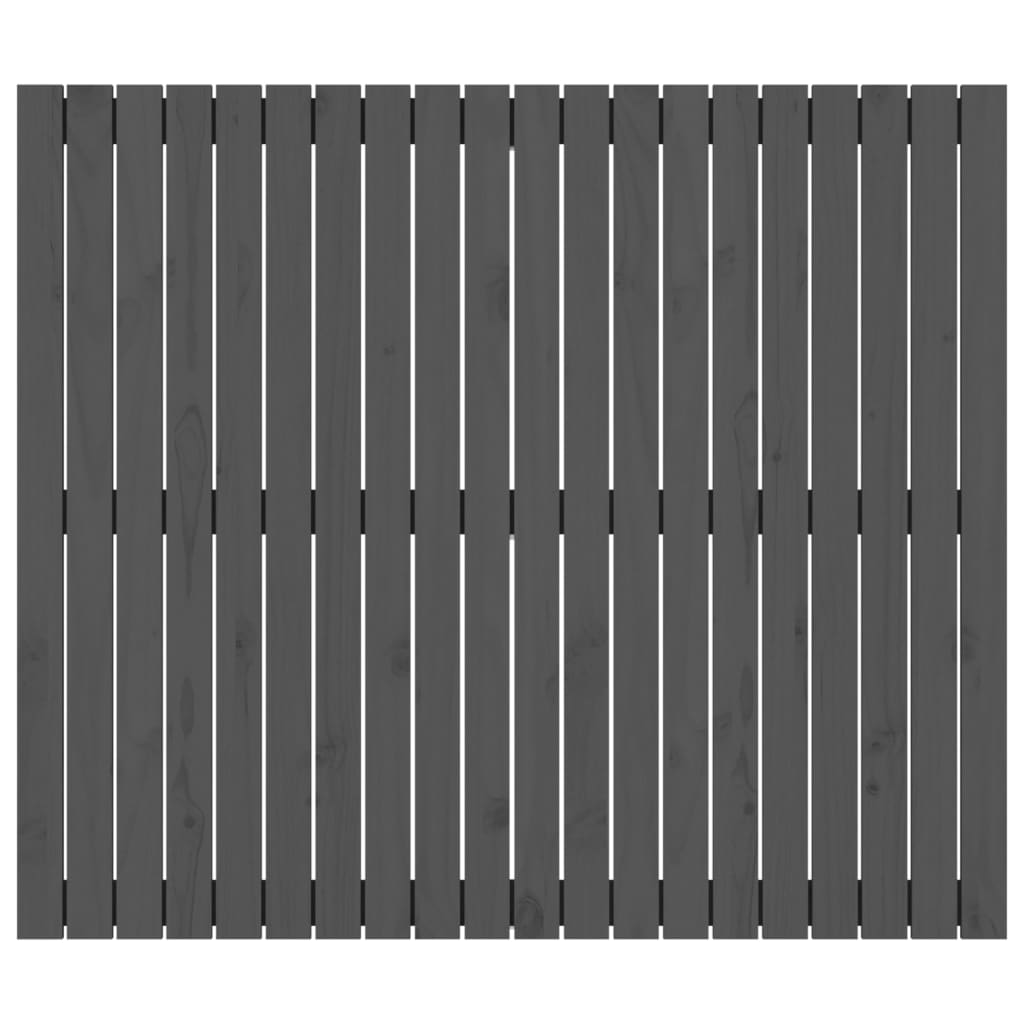 Wall Headboard Grey 127.5x3x110 cm Solid Wood Pine