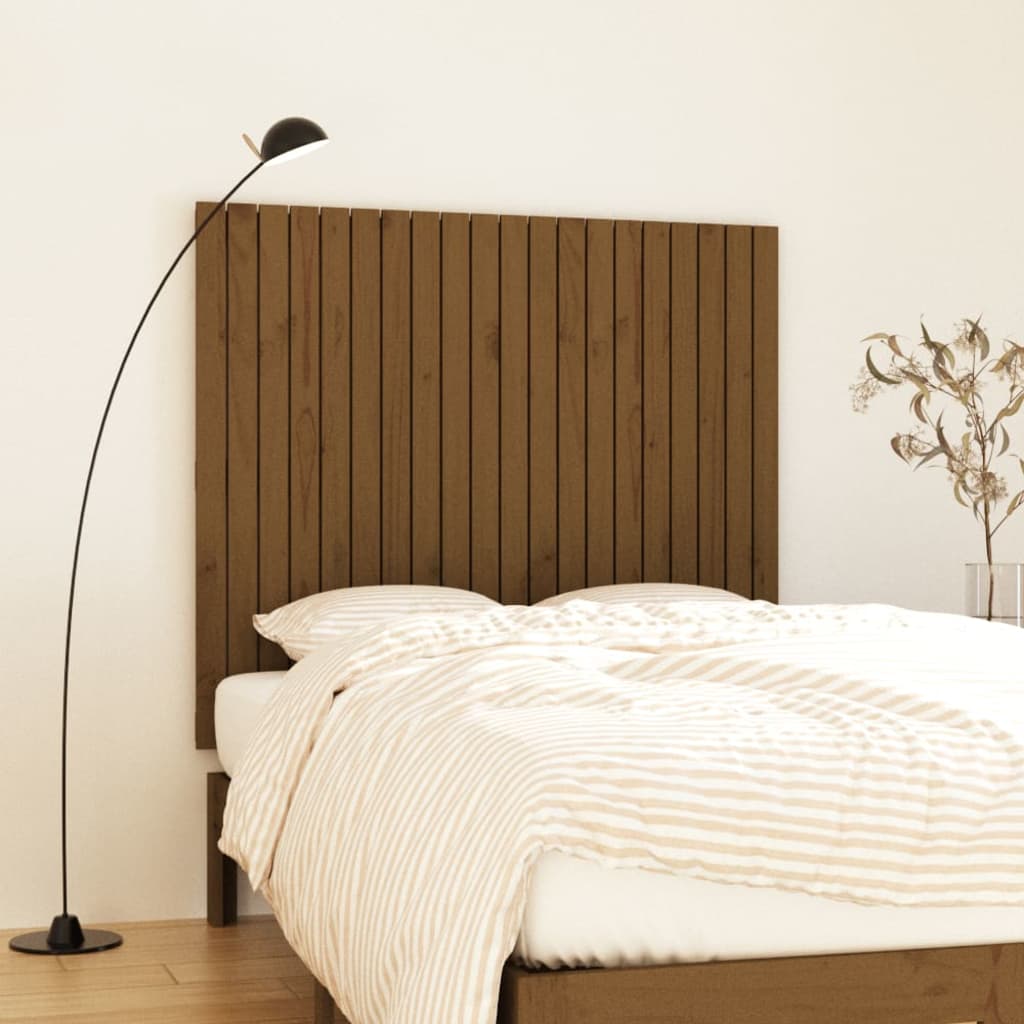 Wall Headboard Honey Brown 127.5x3x110 cm Solid Wood Pine