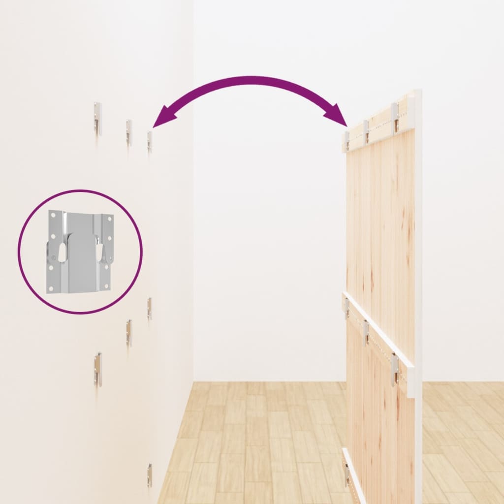 Wall Headboard White 146.5x3x110 cm Solid Wood Pine