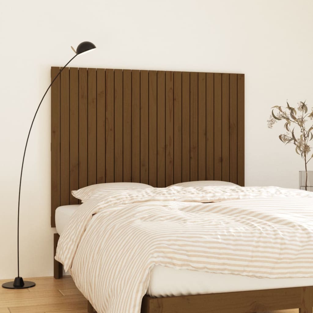 Wall Headboard Honey Brown 146.5x3x110 cm Solid Wood Pine