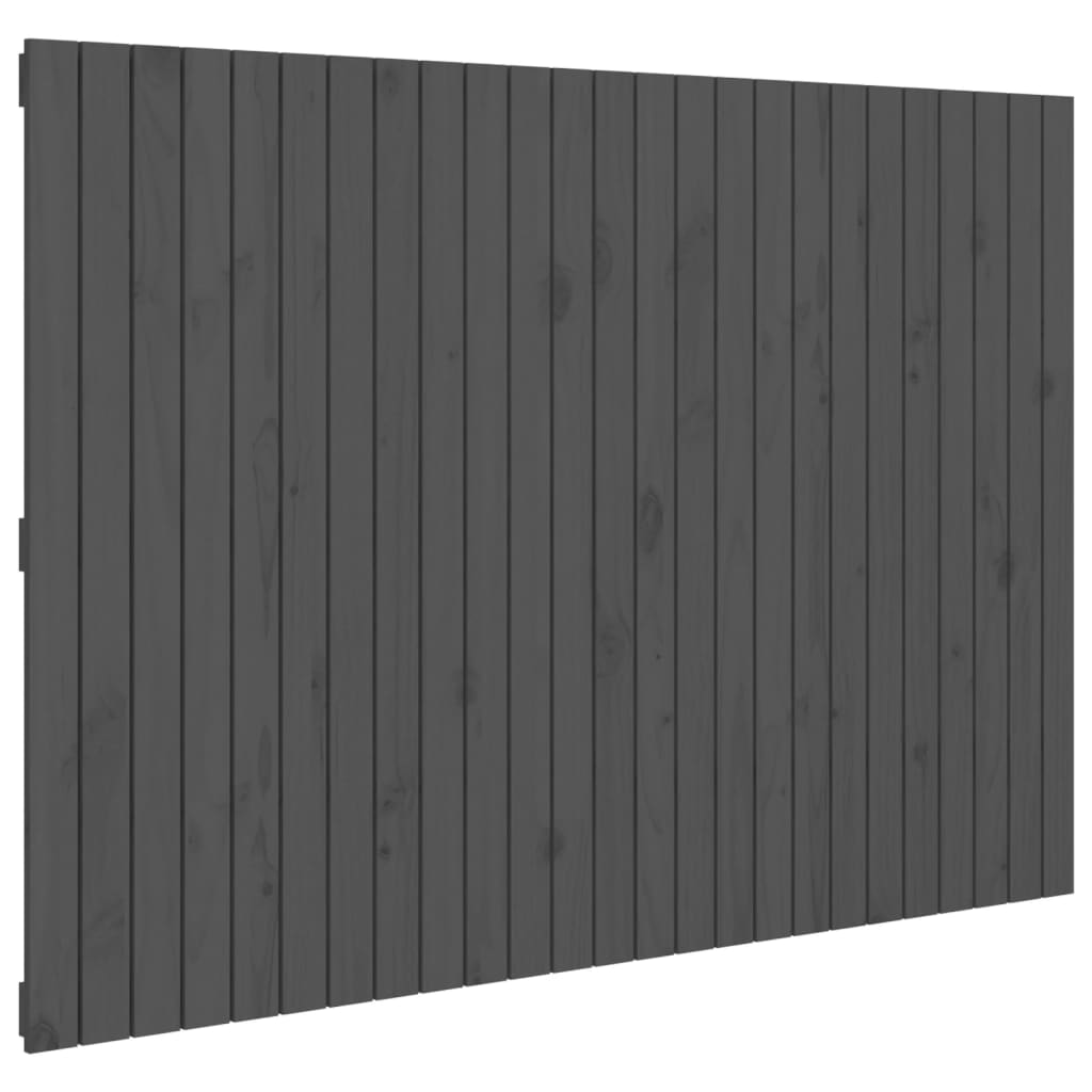 Wall Headboard Grey 159.5x3x110 cm Solid Wood Pine