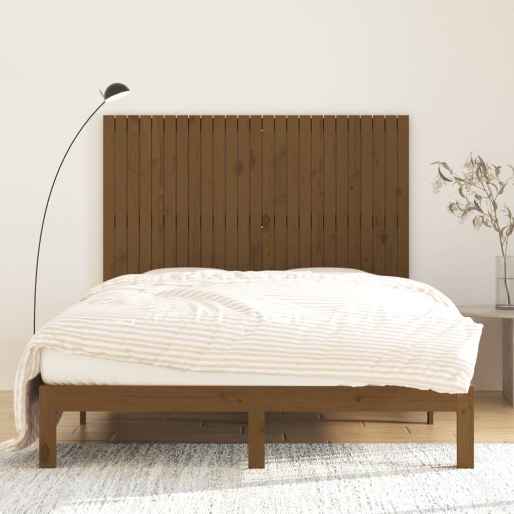 Wall Headboard Honey Brown 159.5x3x110 cm Solid Wood Pine