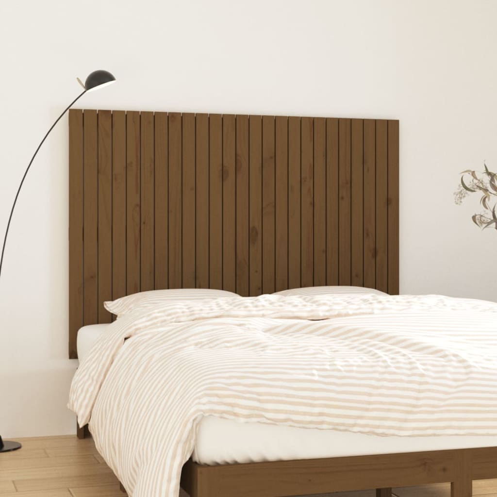 Wall Headboard Honey Brown 159.5x3x110 cm Solid Wood Pine