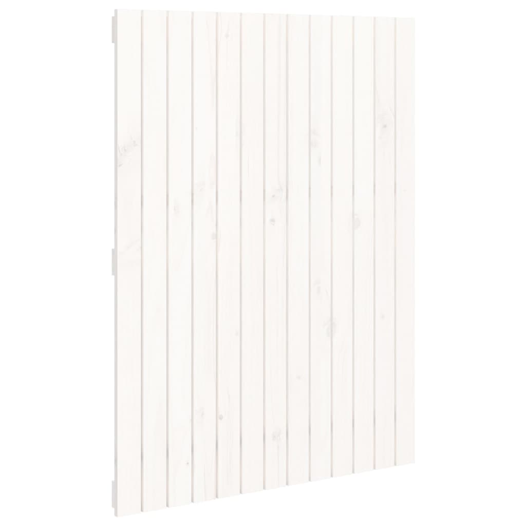Wall Headboard White 82.5x3x110 cm Solid Wood Pine