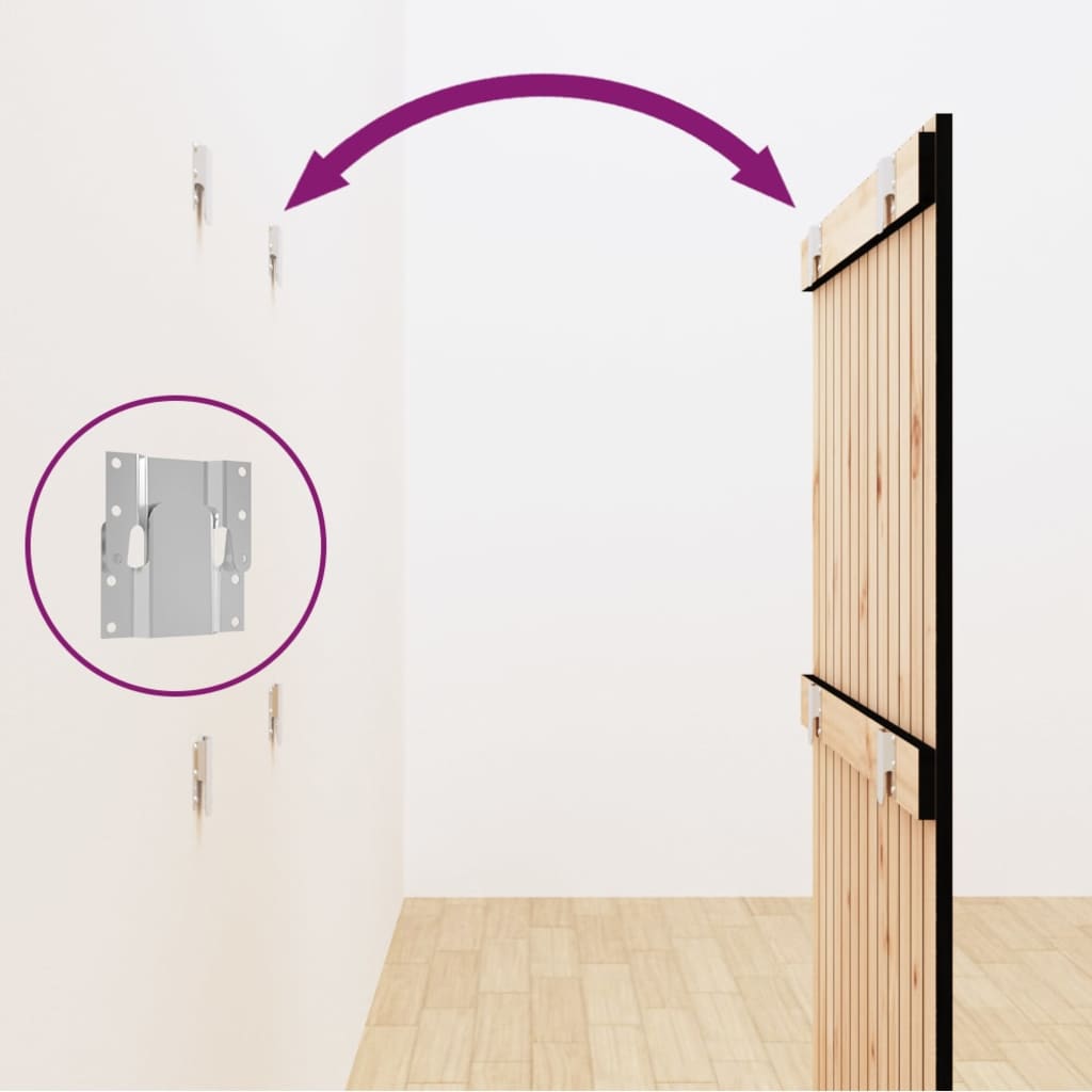 Wall Headboard Black 82.5x3x110 cm Solid Wood Pine