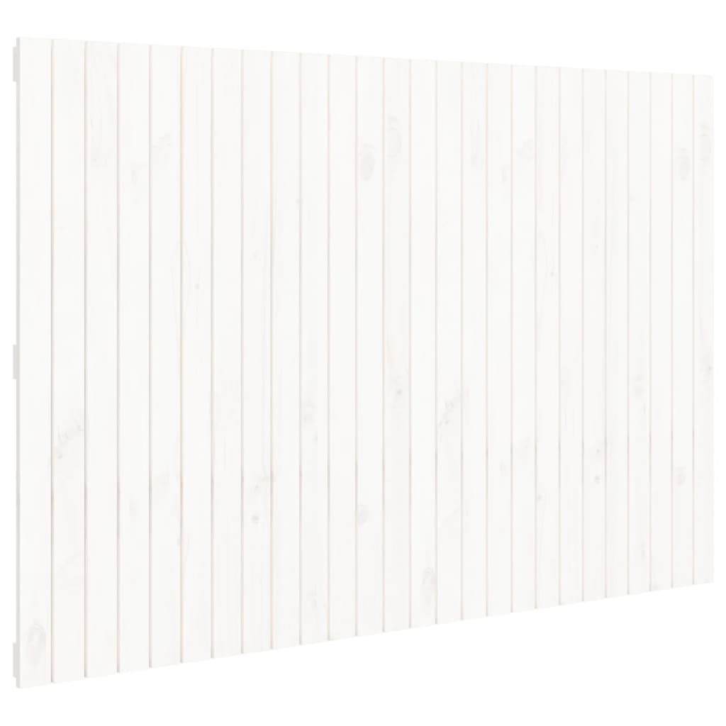 Wall Headboard White 166x3x110 cm Solid Wood Pine