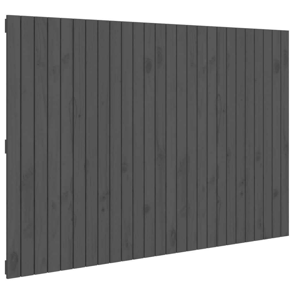 Wall Headboard Grey 166x3x110 cm Solid Wood Pine