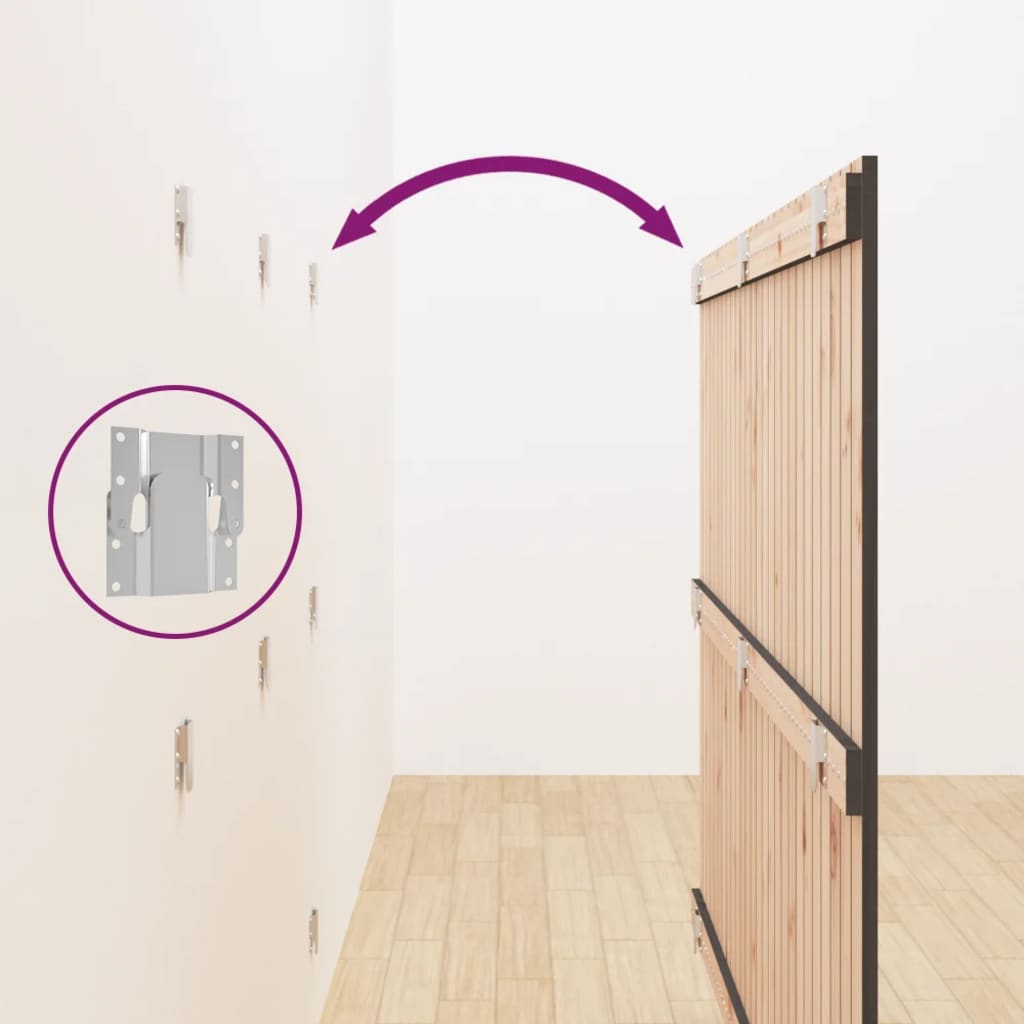 Wall Headboard Grey 166x3x110 cm Solid Wood Pine