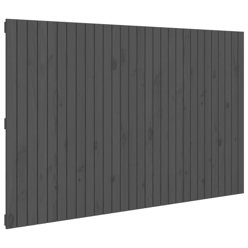 Wall Headboard Grey 185x3x110 cm Solid Wood Pine