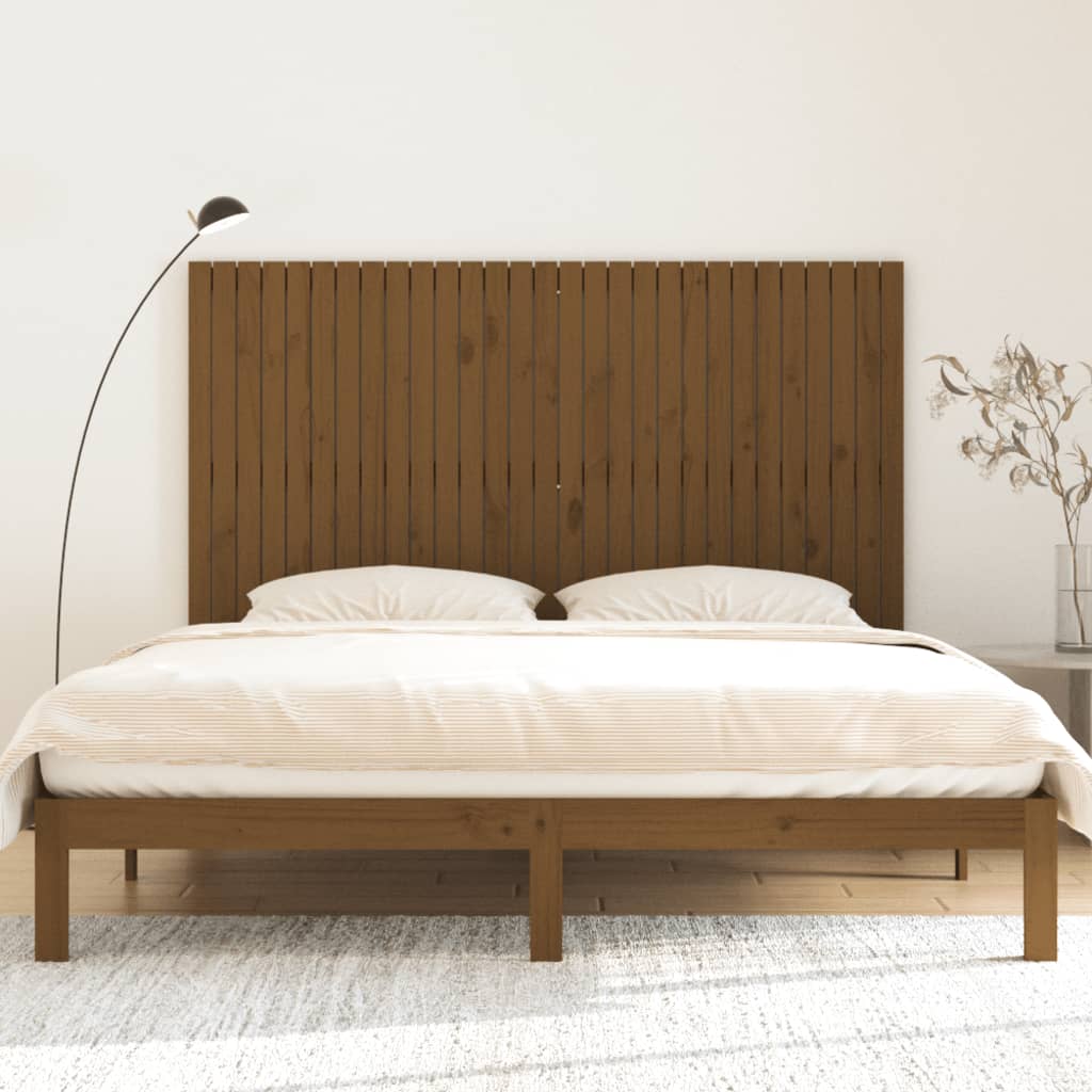 Wall Headboard Honey Brown 185x3x110 cm Solid Wood Pine