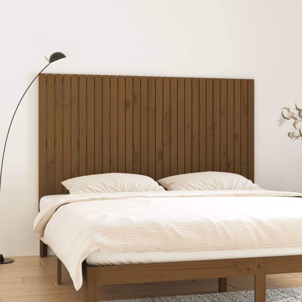 Wall Headboard Honey Brown 185x3x110 cm Solid Wood Pine