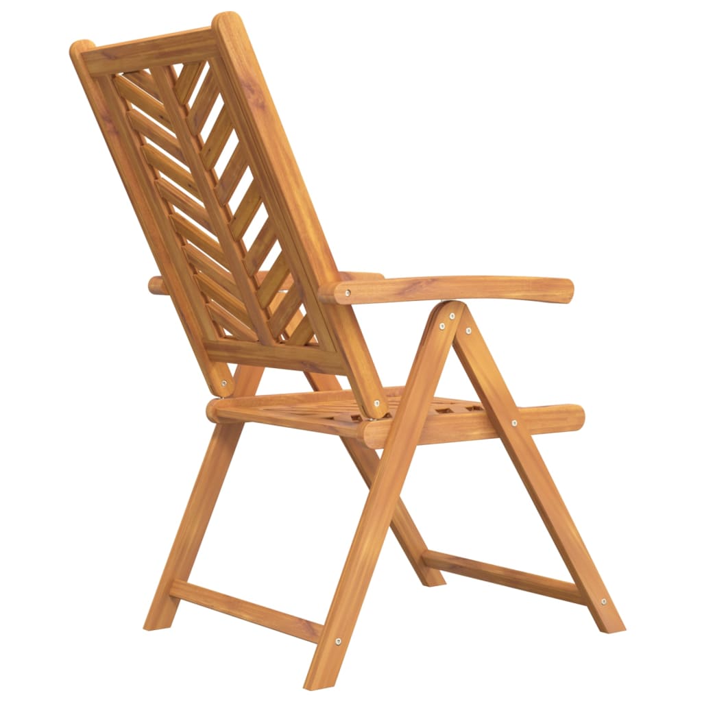 Reclining Garden Chairs 2 pcs Solid Wood Acacia