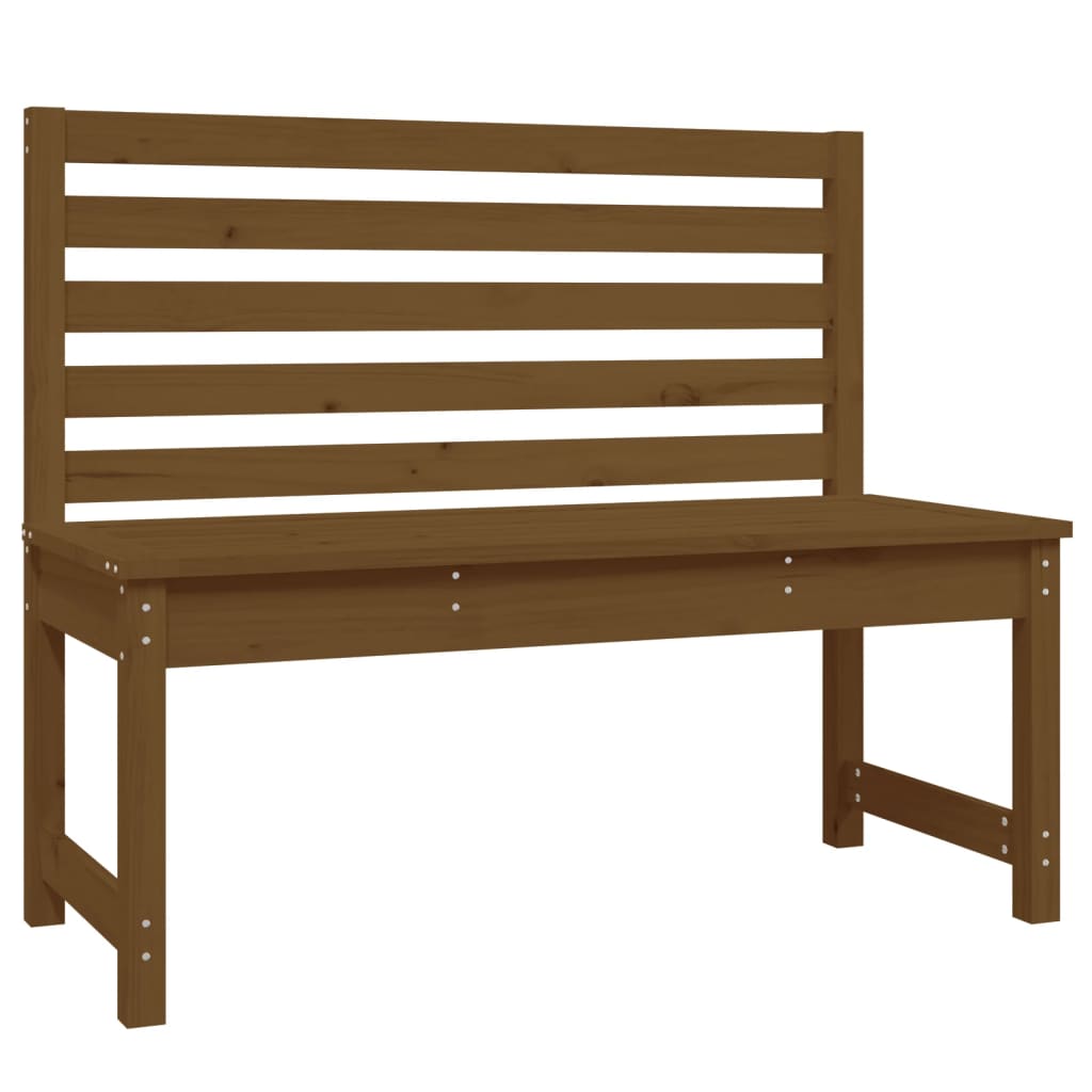 Garden Bench Honey Brown 109 cm Solid Wood Pine