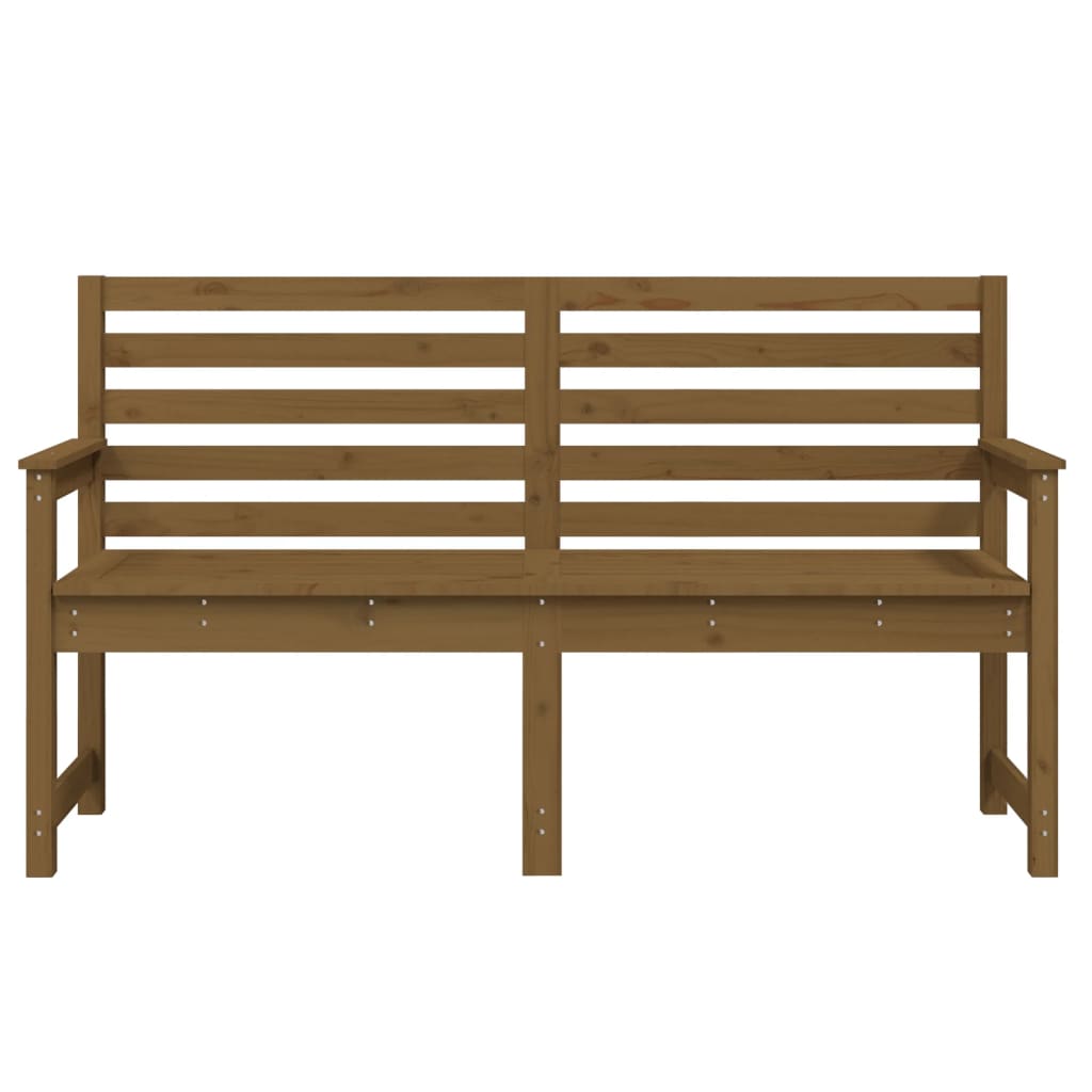 Garden Bench Honey Brown 159.5x48x91.5 cm Solid Wood Pine