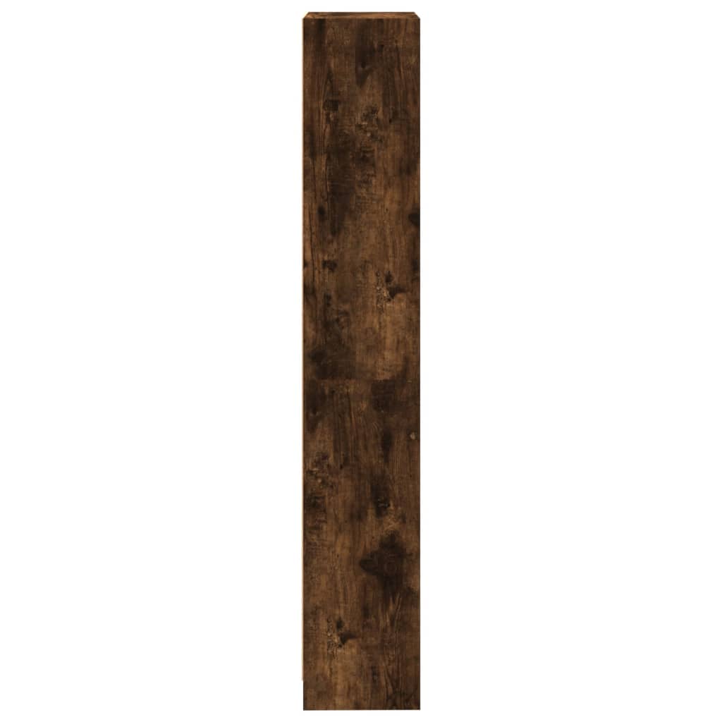 4-Tier Book Cabinet Smoked Oak 40x24x143 cm Engineered Wood