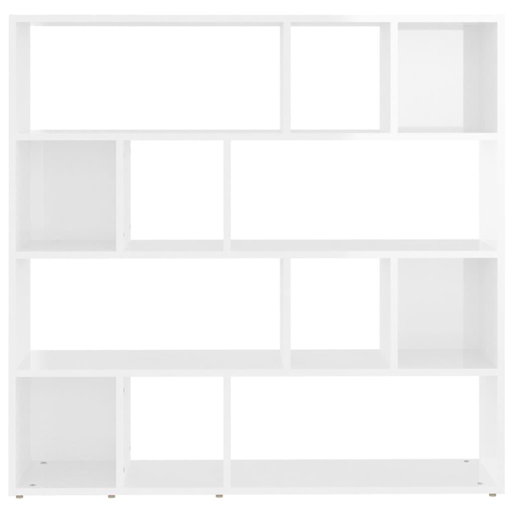 Book Cabinet/Room Divider High Gloss White 105x24x102 cm
