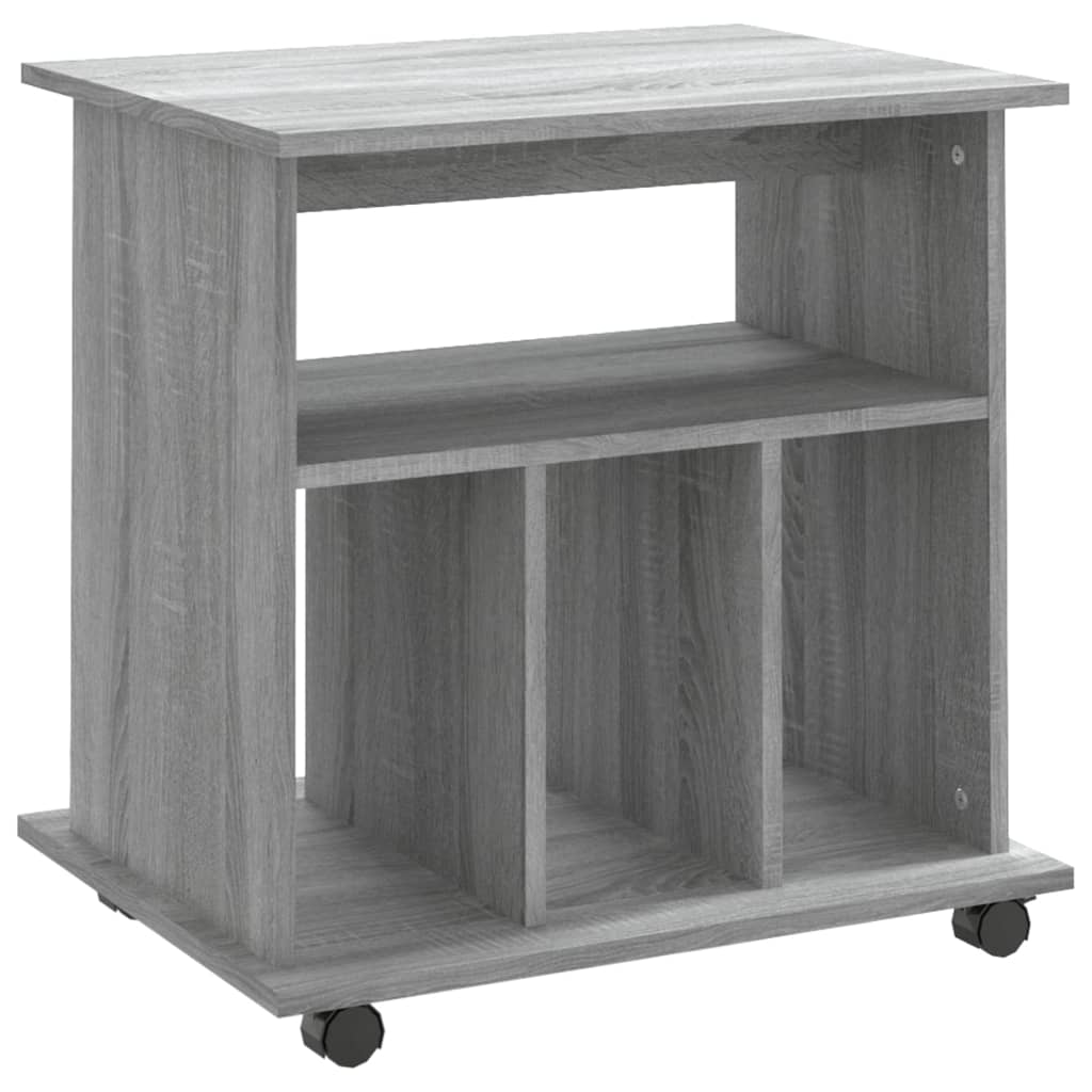 Rolling Cabinet Grey Sonoma 60x45x60 cm Engineered Wood