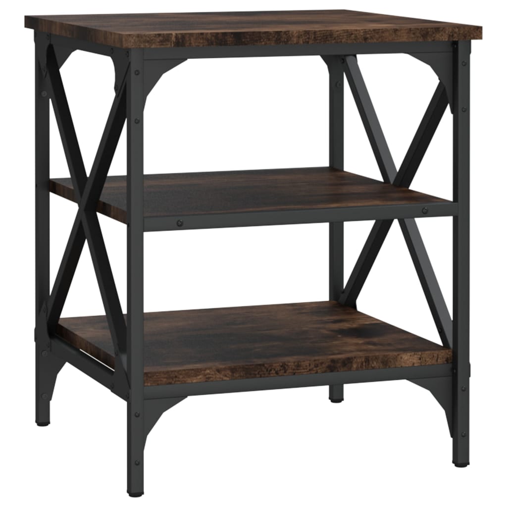 Side Table Smoked Oak 40x42x50 cm Engineered Wood