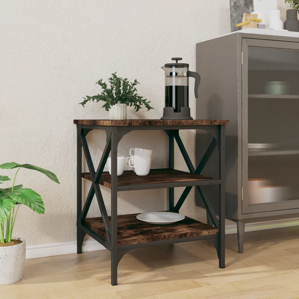 Side Table Smoked Oak 40x42x50 cm Engineered Wood