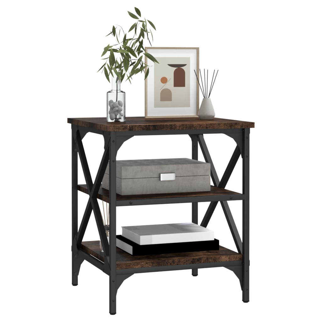 Side Table Smoked Oak 40x42x50 cm Engineered Wood