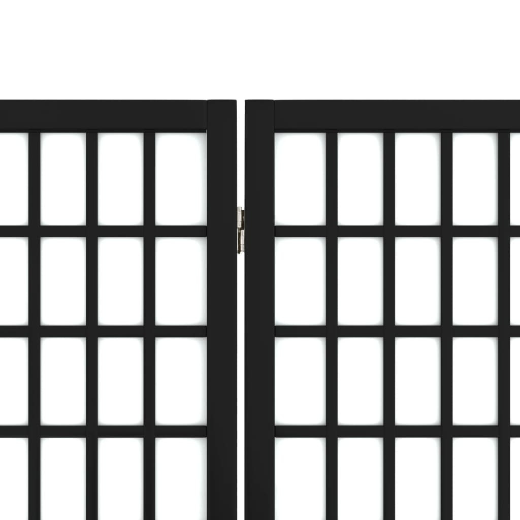 Folding 3-Panel Room Divider Japanese Style 120x170 cm Black