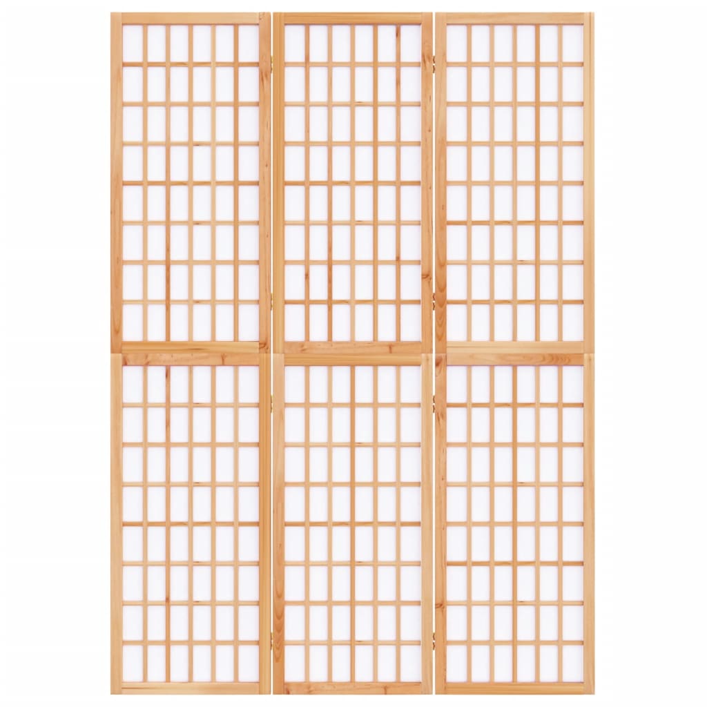 Folding 3-Panel Room Divider Japanese Style 120x170 cm