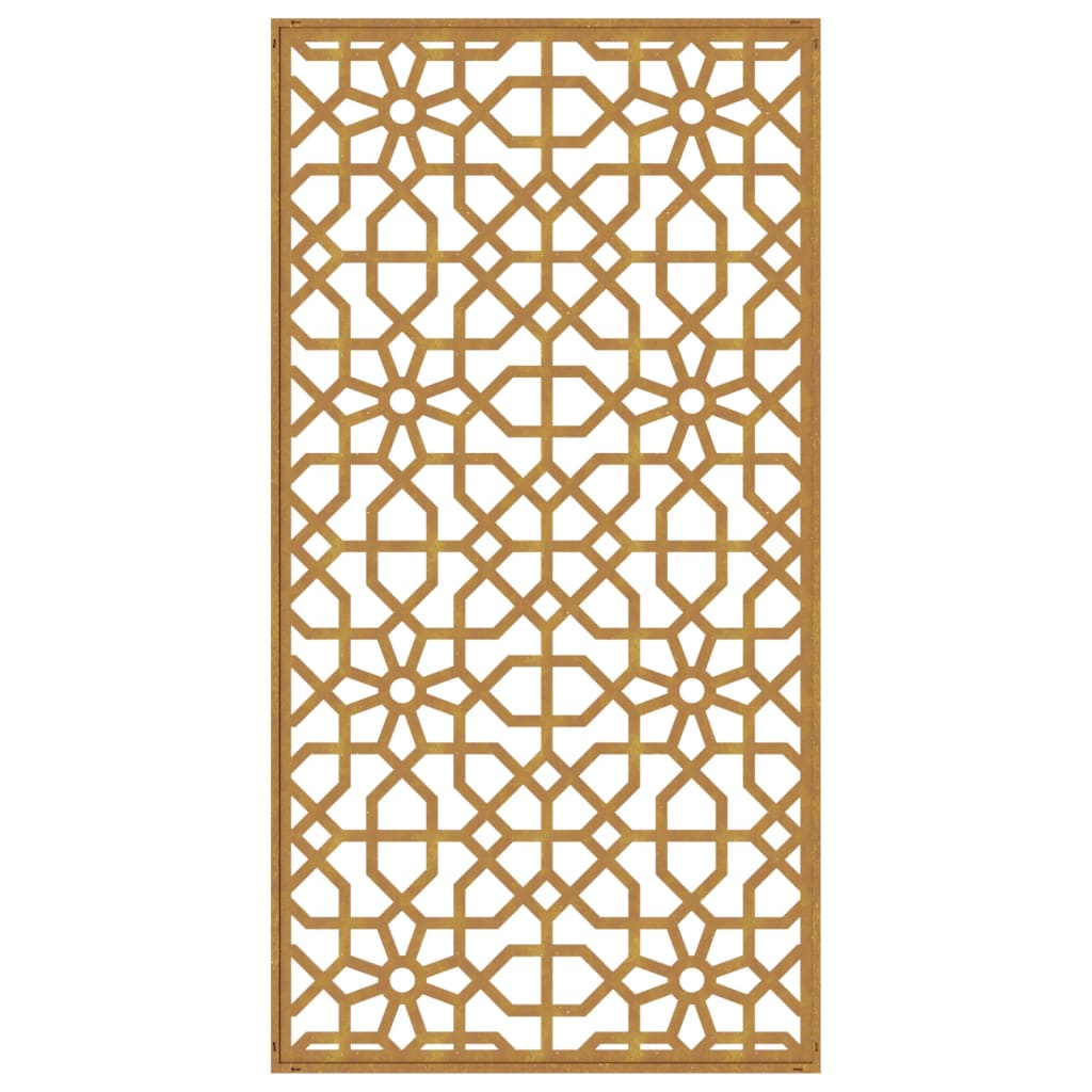 Garden Wall Decoration 105X55 Cm Corten Steel Moorish Design