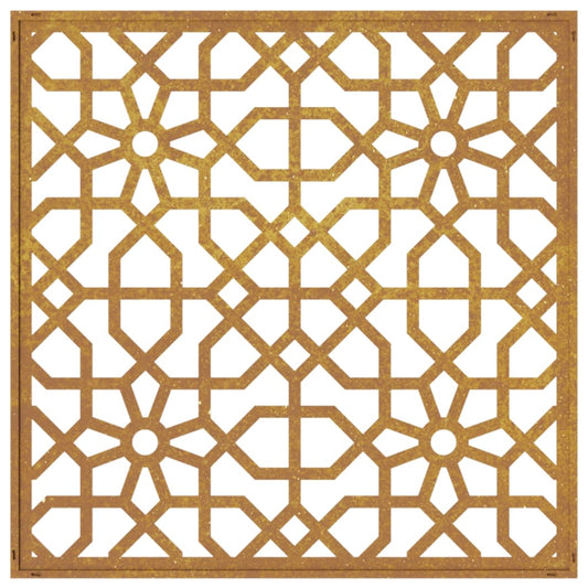 Garden Wall Decoration 55X55 Cm Corten Steel Moorish Design