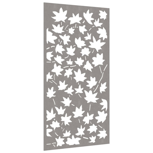 Garden Wall Decoration 105X55 Cm Corten Steel Maple Leaf Design