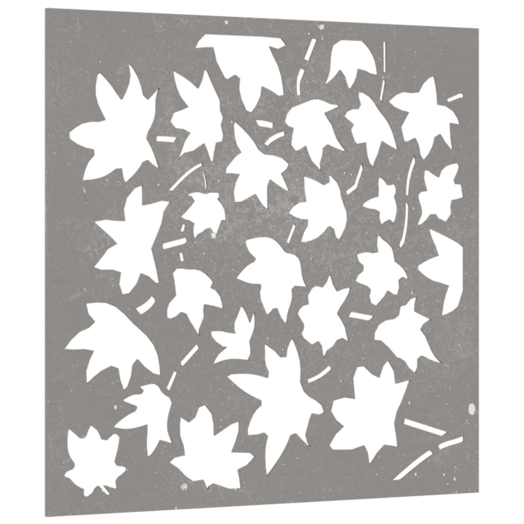 Garden Wall Decoration 55X55 Cm Corten Steel Maple Leaf Design