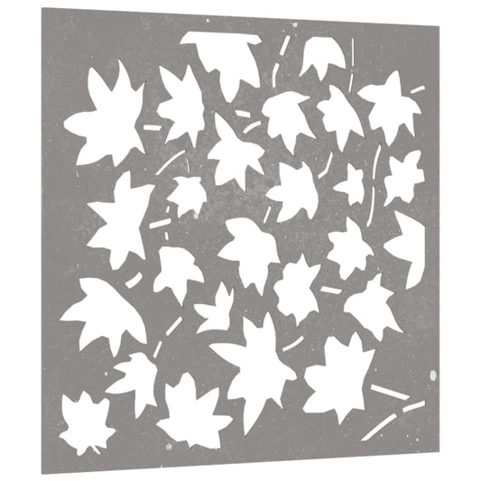 Garden Wall Decoration 55X55 Cm Corten Steel Maple Leaf Design