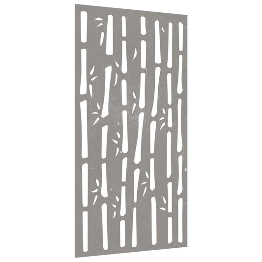 Garden Wall Decoration 105X55 Cm Corten Steel Bamboo Design