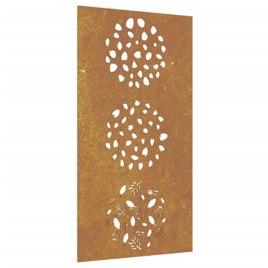 Garden Wall Decoration 105X55 Cm Corten Steel Leaf Design