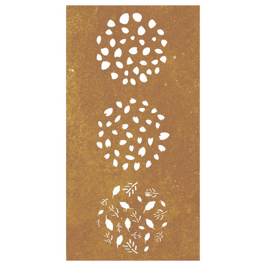 Garden Wall Decoration 105X55 Cm Corten Steel Leaf Design