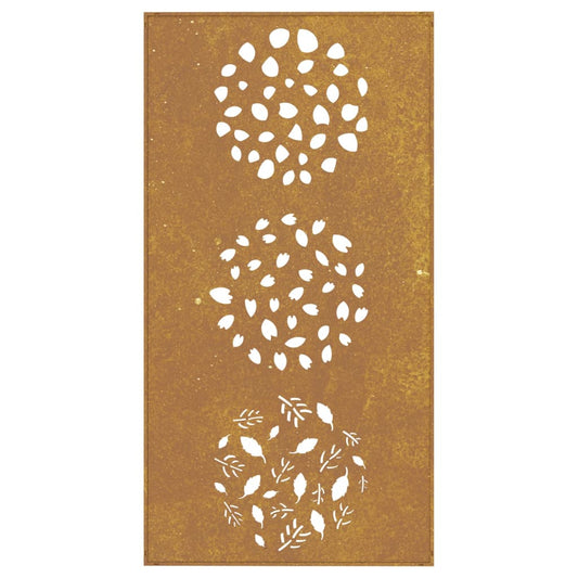 Garden Wall Decoration 105X55 Cm Corten Steel Leaf Design
