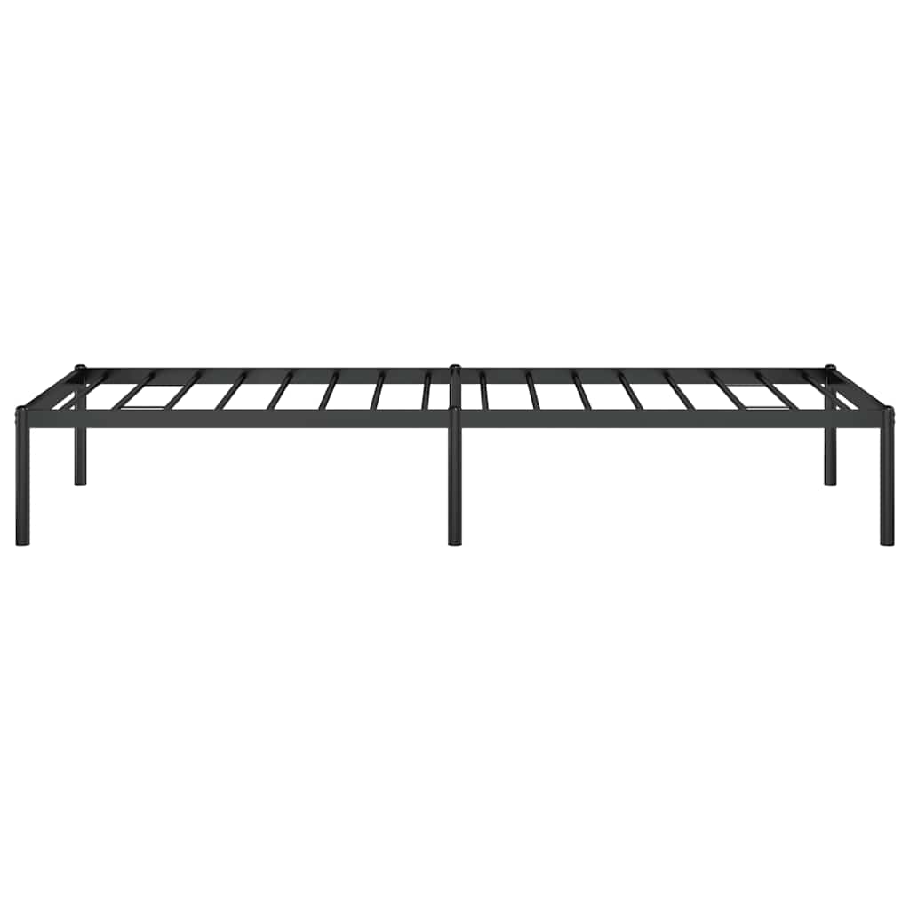 Metal Bed Frame without Mattress Black 75x190cm