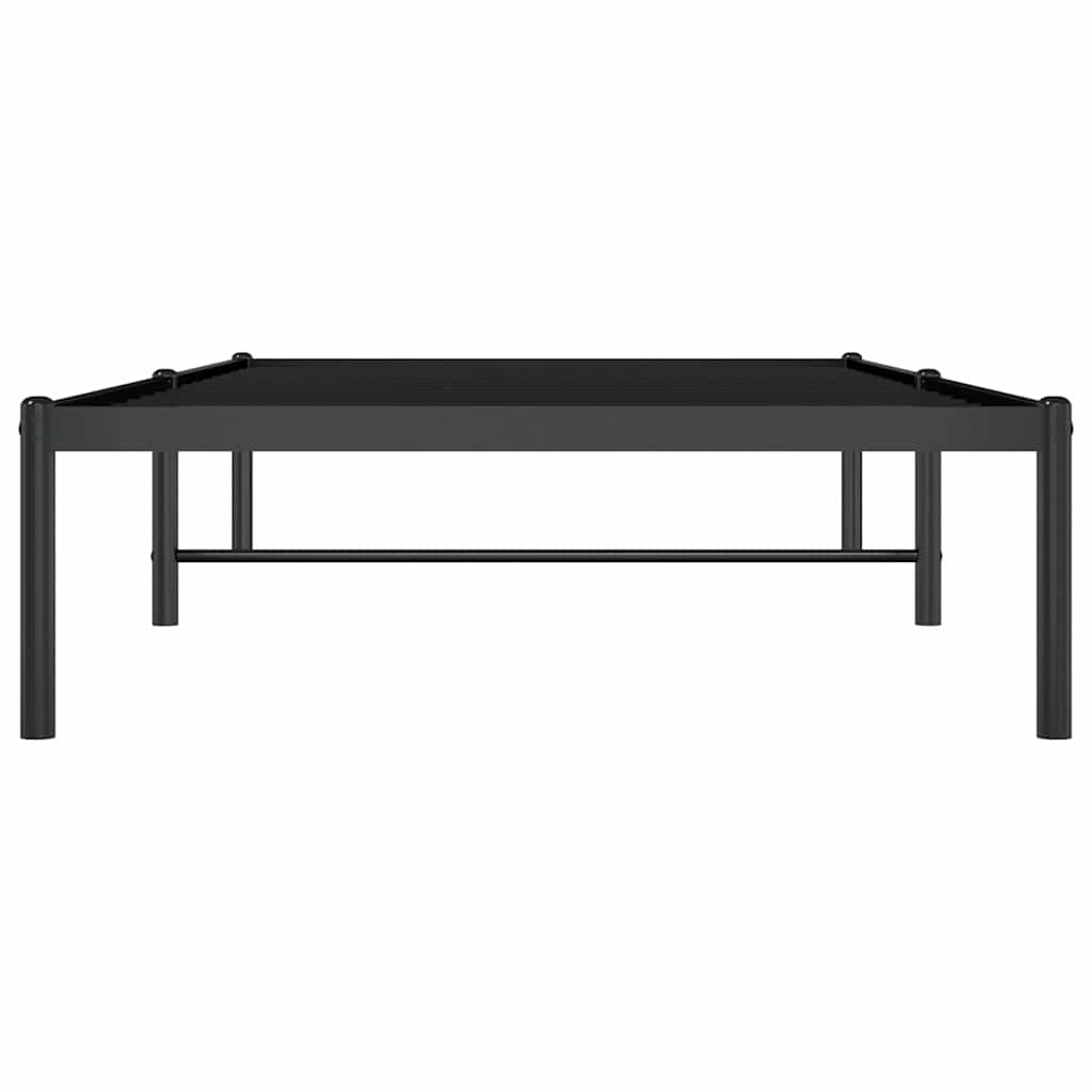 Metal Bed Frame without Mattress Black 90x190cm