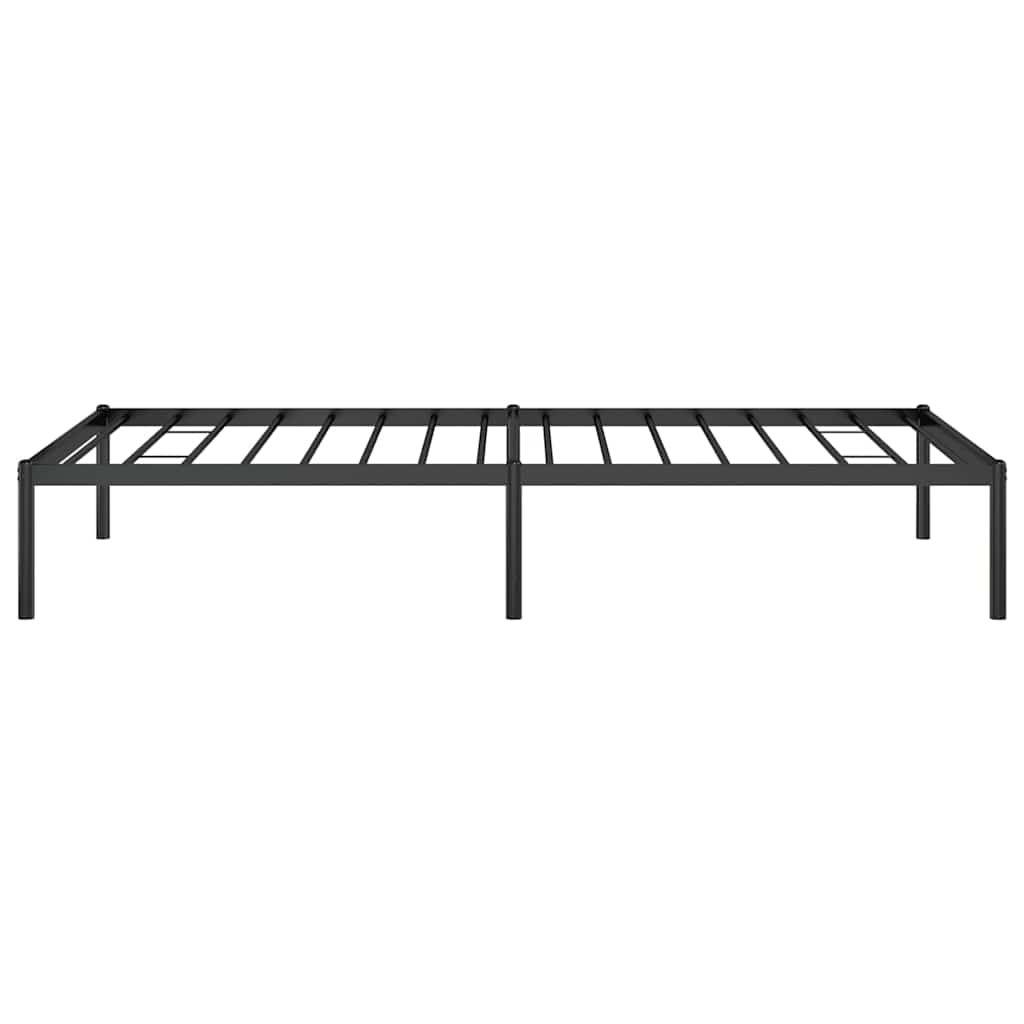 Metal Bed Frame without Mattress Black 90x190cm