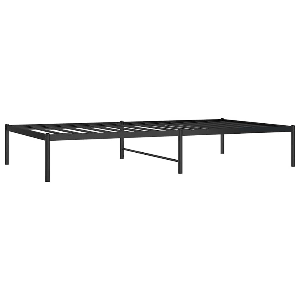 Metal Bed Frame without Mattress Black 100x190cm