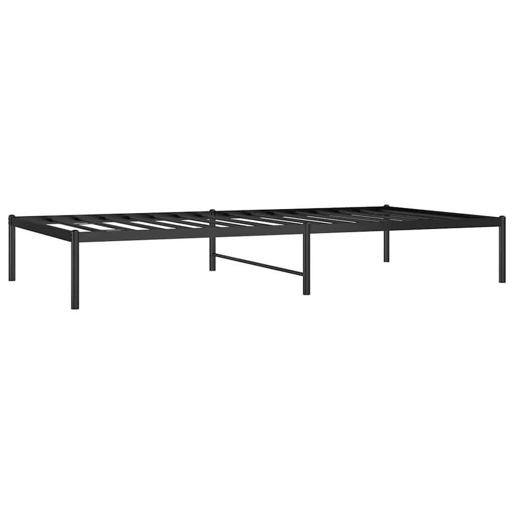 Metal Bed Frame without Mattress Black 100x200cm