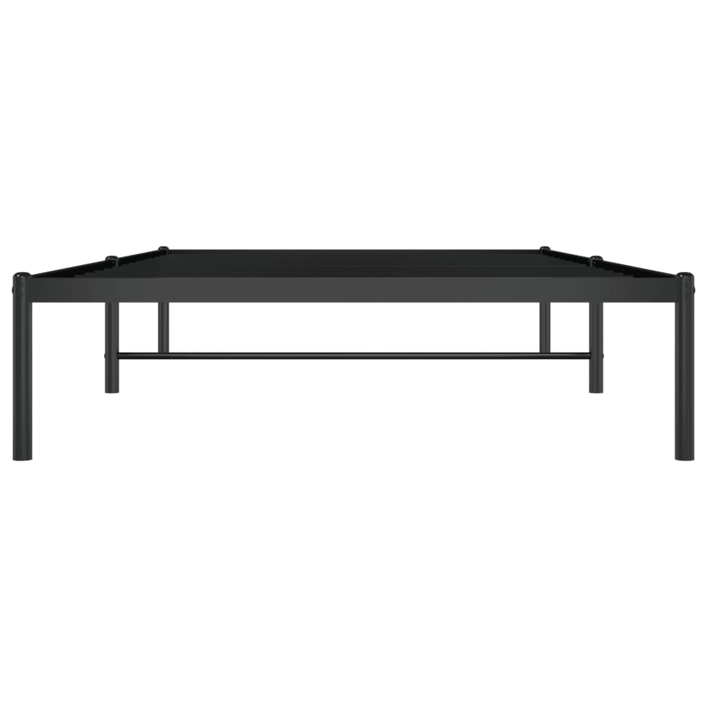 Metal Bed Frame without Mattress Black 107x203cm