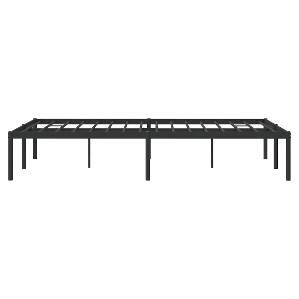 Metal Bed Frame without Mattress Black 135x190cm