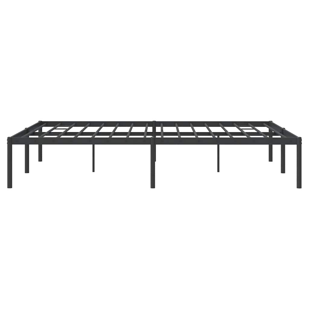 Metal Bed Frame without Mattress Black 140x190cm