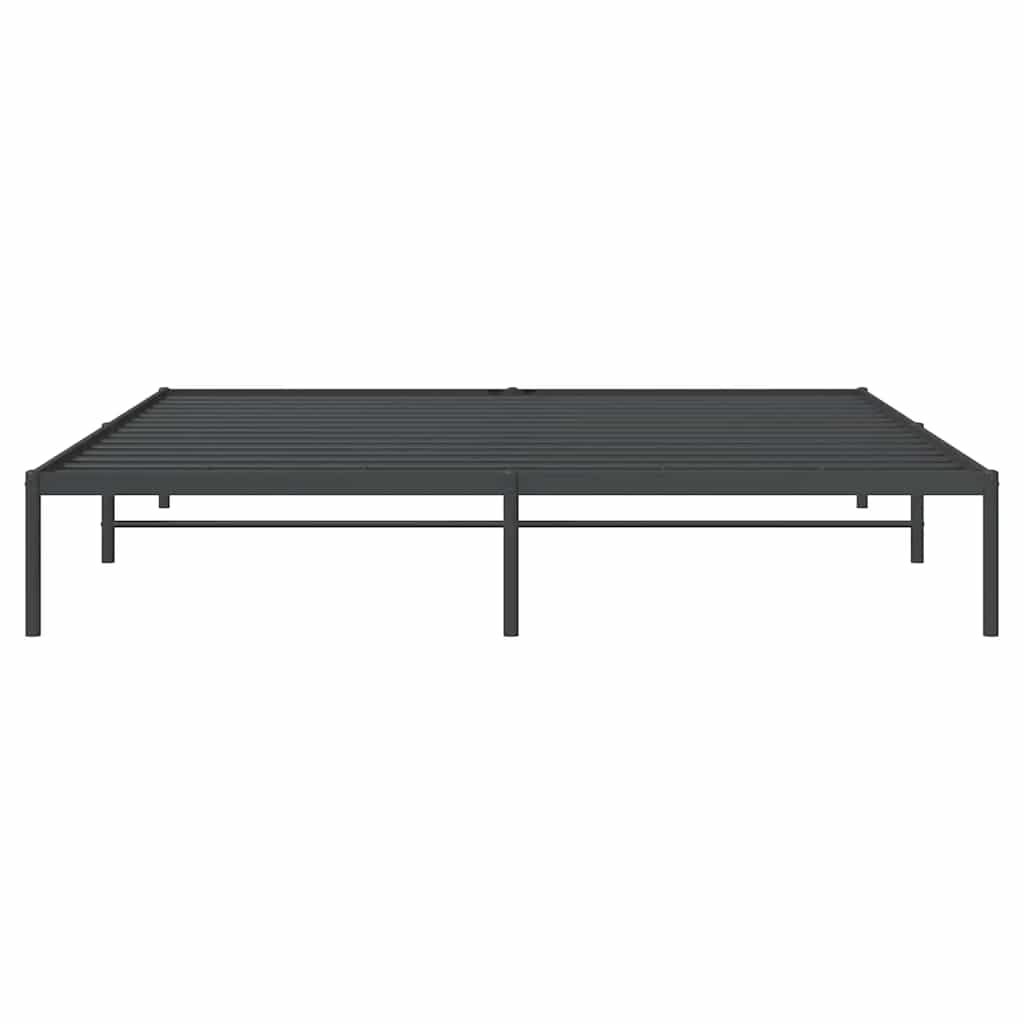 Metal Bed Frame without Mattress Black 183x213cm