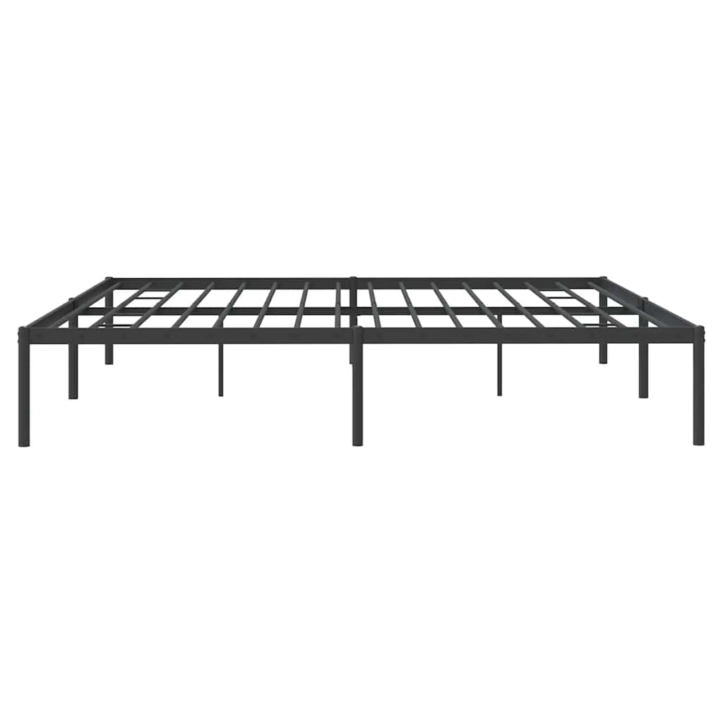 Metal Bed Frame without Mattress Black 183x213cm