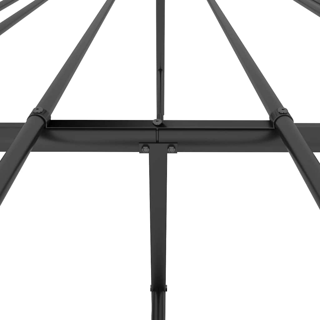 Metal Bed Frame without Mattress Black 183x213cm