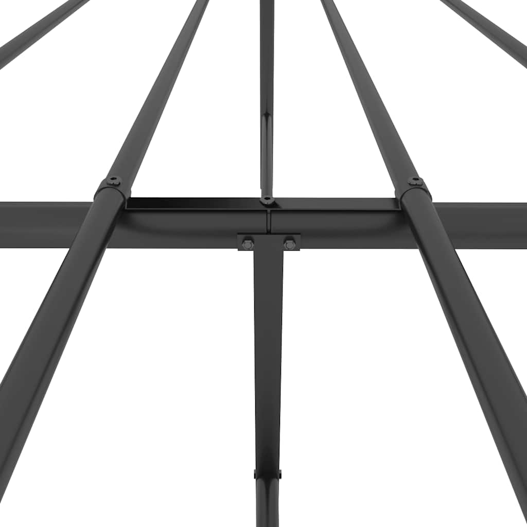 Metal Bed Frame without Mattress with Footboard Black 140x200cm
