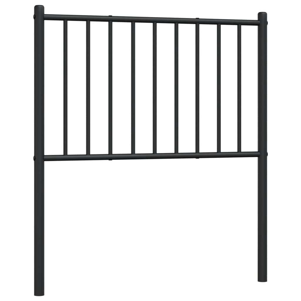 Metal Headboard Black 75 cm