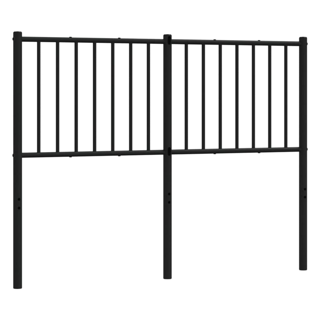 Metal Headboard Black 120 cm